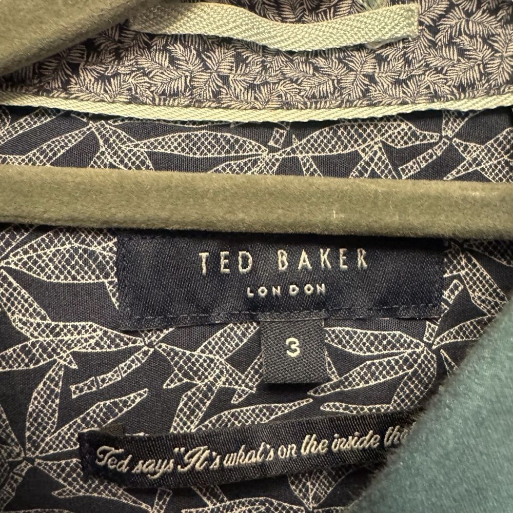 Ted Baker Teal Animal Jungle Novelty Print Floral Button Down Shirt - Picture 7 of 7